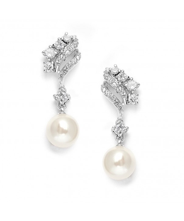 Mariell Graceful Zirconia Wedding Earrings