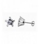 Sterling Silver Clear Zirconia Earrings