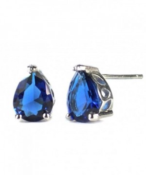 Elensan Sapphire Crystal Earrings Sterling