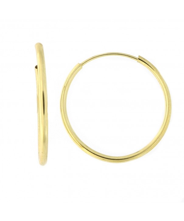 Yellow Gold Endless Hoop Earrings