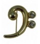 Bass Clef Brooch Gold plated