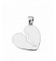 Sterling Silver Broken Heart Pendant