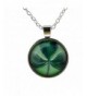Rosemarie Collections Shamrock Cabochon Necklace