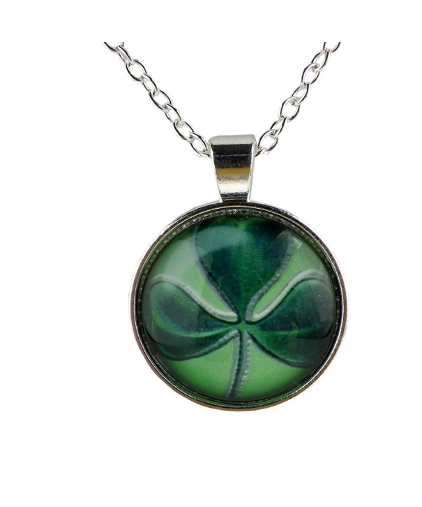 Rosemarie Collections Shamrock Cabochon Necklace