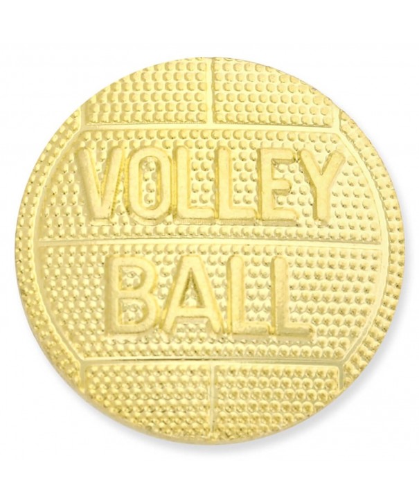Volleyball Gold Chenille Lapel Pin