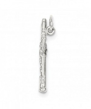 Sterling Silver Flute Charm 1 1in