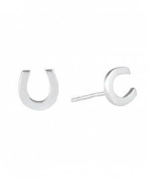 Silverly Sterling Polished Horseshoe Earrings