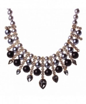 Artificial Chunky Teardrop Rhinestone Necklace