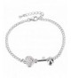 EleQueen Sterling Silver Zirconia Bracelet