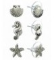 Nautical Starfish Seahorse Seashell Silver Tone