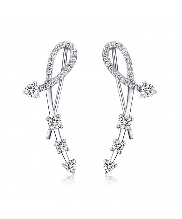 Sterling Simulated Diamond Earrings Zirconia