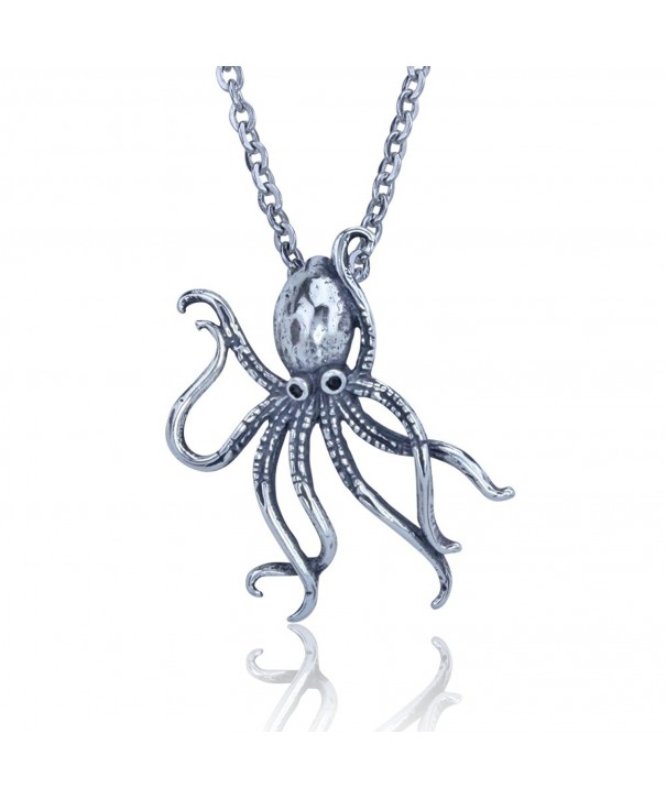 Octopus Pendant Sterling Silver Stainless