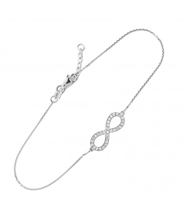 Sterling Silver Infinity Pendant Bracelet