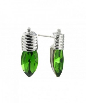 Mini Green Christmas Light Earrings