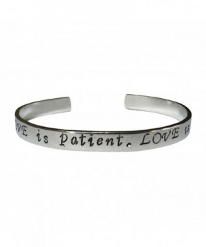 Patient Hand Stamped Aluminum Bracelet