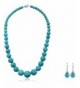 Simulated Turquoise Howlite Lobster Necklace