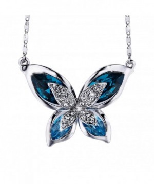 SIVERY Butterfly Necklace Swarovski Crystals