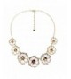 Flowers Statement Collar Necklace Rhinestone