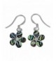 Sterling Silver Abalone Plumeria Earrings