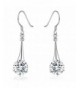 SBLING Platinum Plated Silver Zirconia Earrings