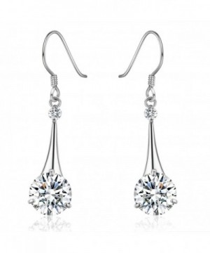 SBLING Platinum Plated Silver Zirconia Earrings