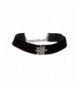 Bavarian Rhinestone Edelweiss Velvet Choker