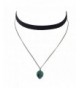 Lux Accessories Layered Velvet Necklace