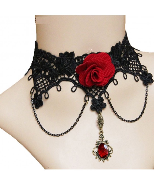 MAFMO Gothic Necklace Rhinestone Tassel