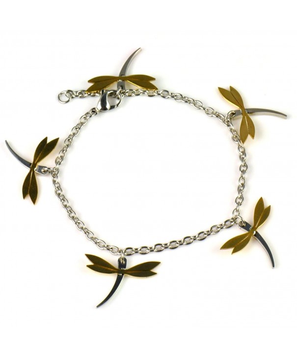 XUN Stainless Bracelet Plated Dragonfly