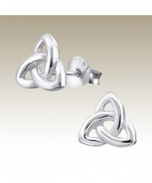 Trinity Celtic Silver Earrings Stering