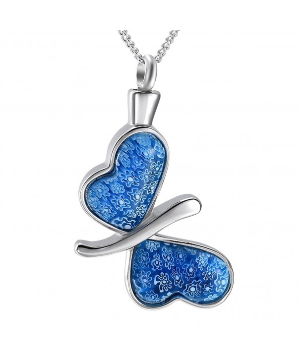 Beautiful Butterfly Cremation Necklace Keepsake