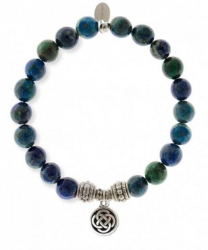 EvaDane Precious Malachite Gemstone Bracelet