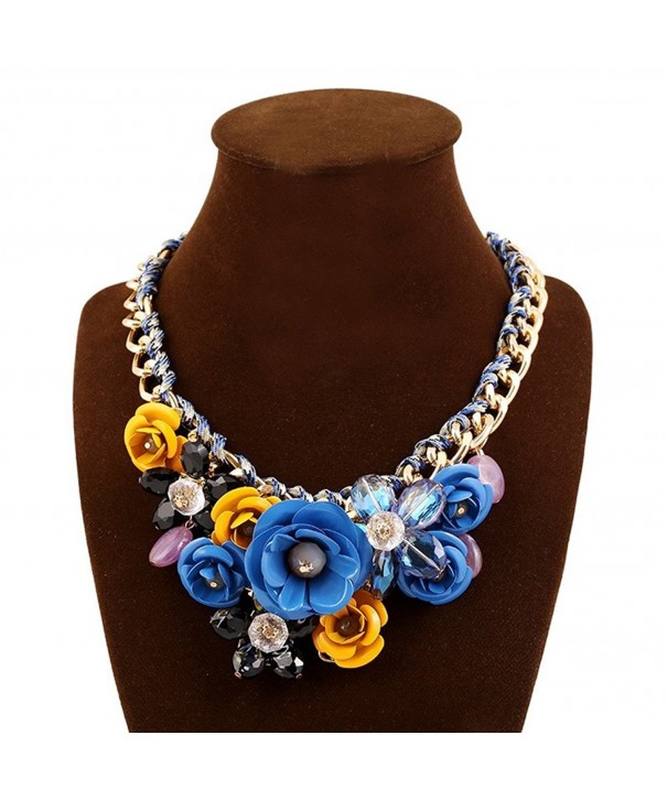Yeshion Statement Necklace Fashion Crystal
