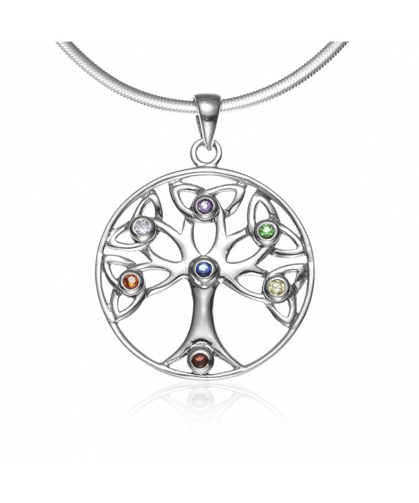 Sterling Silver Chakras Pendant Necklace