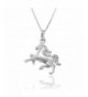 Sterling Sparkling Zirconia Running Necklace