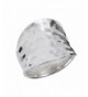 Concave Hammered Fashion Sterling Silver