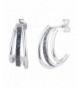 Sterling Silver Blue Diamond Earrings