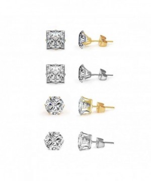 Sundear Pairs Earrings Round Zirconia