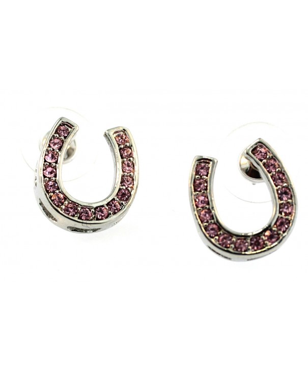 Sora 86001 Crystal Horseshoe Earrings