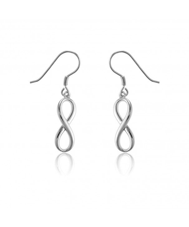 Sterling Infinity High Polish Dangling Earrings