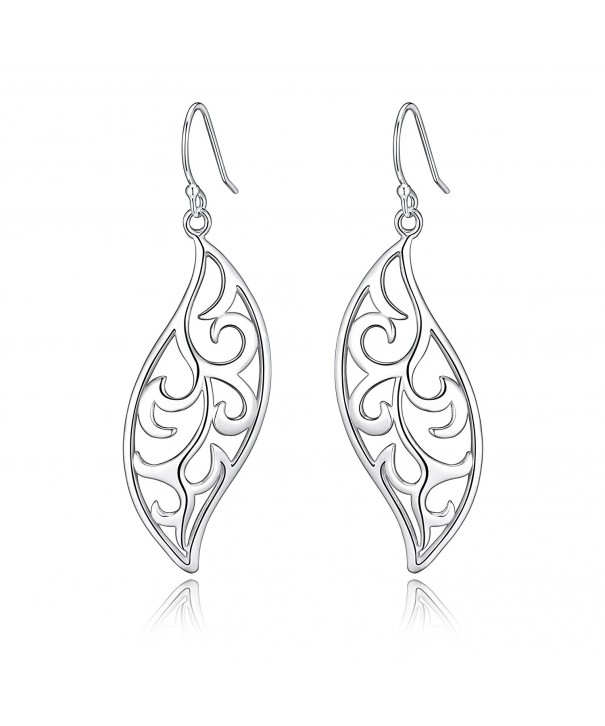 Polished Sterling Filigree Fluttering Earrings