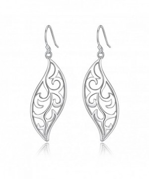 Polished Sterling Filigree Fluttering Earrings