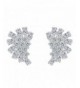 EleQueen Sterling Zirconia Marquise Earrings