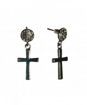 Fashion Earrings Rhinestone Crystal Crucifix