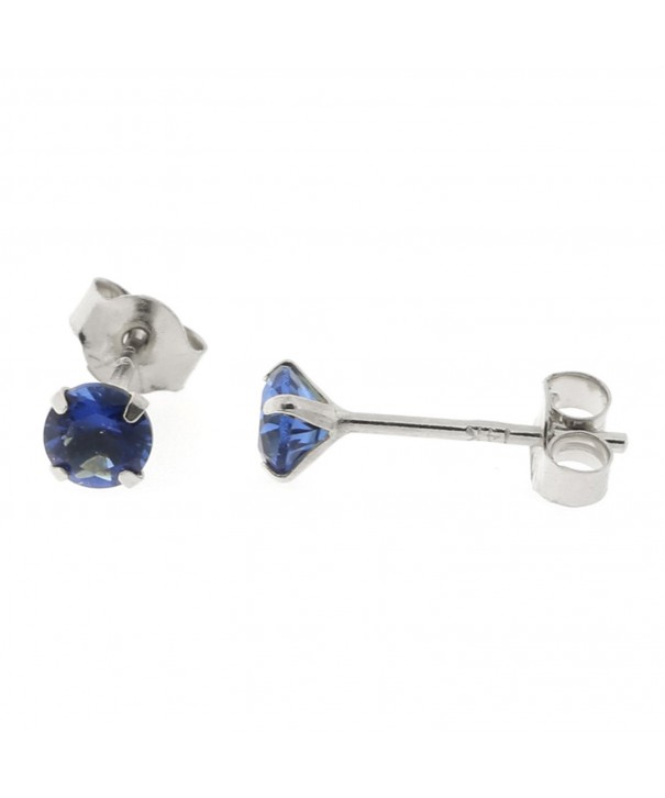 White 25tcw Simulated Sapphire Earrings