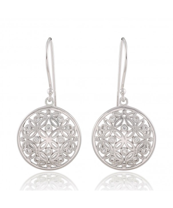 Sterling Silver Sparkling Zirconia Earrings