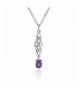 Sterling African Amethyst Dangling Necklace
