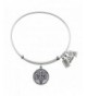 Wind Fire Caduceus Bangle Silvertone