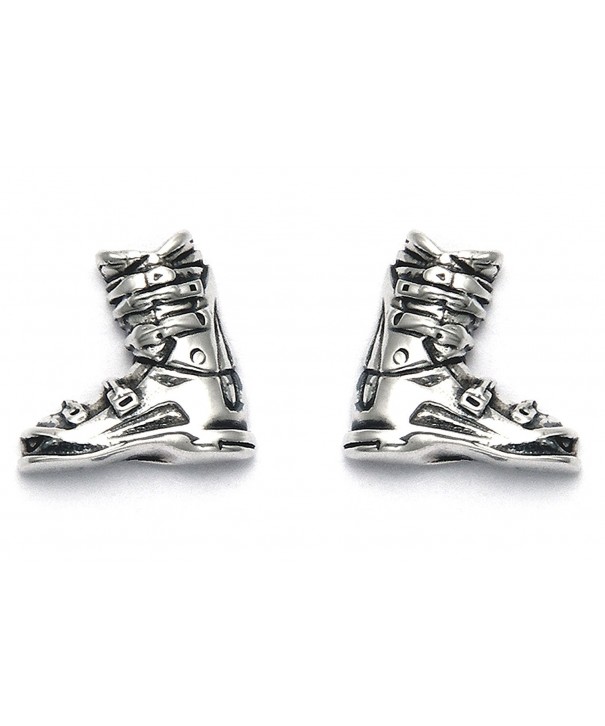 Sterling Silver Boot Stud Earrings