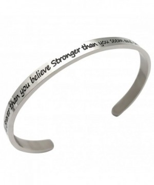 JJTZX Believe Stronger Inspirational Bracelet